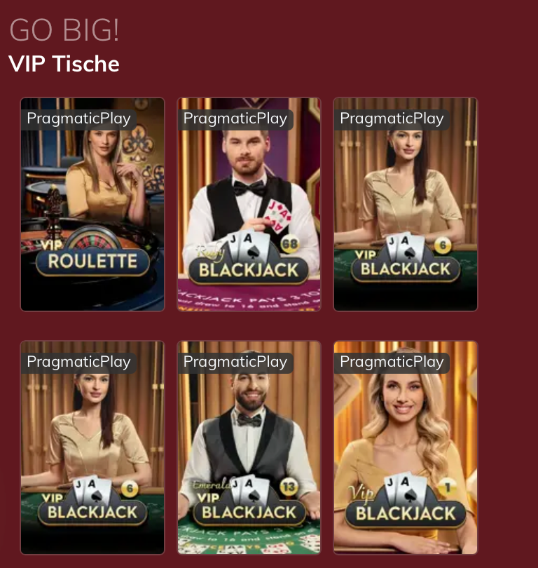 Bahigo Blackjack – Klassisches Kartenspiel mit echten Dealern
