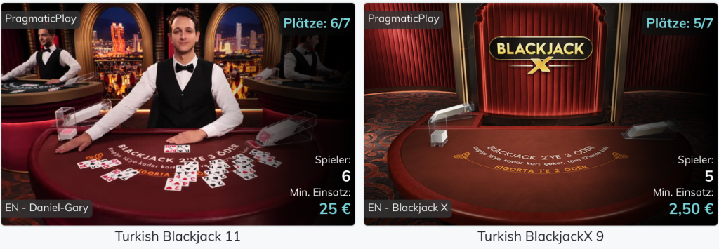 Live Blackjack bei Bahigo – Realistische Casino-Atmosphäre mit hohen Einsätzen